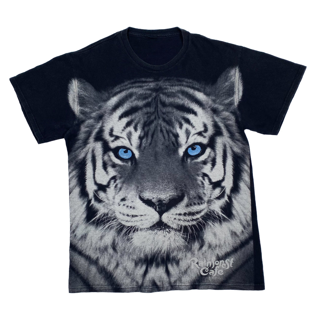 RAINFOREST CAFE White Tiger Animal Nature Wildlife Souvenir Graphic T-Shirt