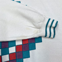 Load image into Gallery viewer, JASON MAXWELL Geometric Abstract Shape Striped Trim Crewneck Sweatshirt
