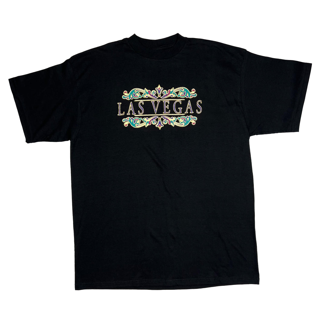 Vintage 90’s Tultex LAS VEGAS USA Souvenir Spellout Graphic T-Shirt