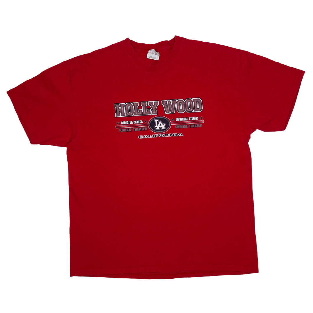 Hanes HOLLYWOOD “California” USA Souvenir Spellout Graphic T-Shirt