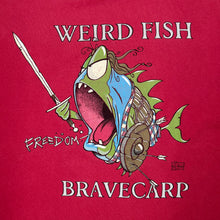 Load image into Gallery viewer, WEIRD FISH “Bravecarp” Braveheart Movie Parody Spellout Graphic T-Shirt
