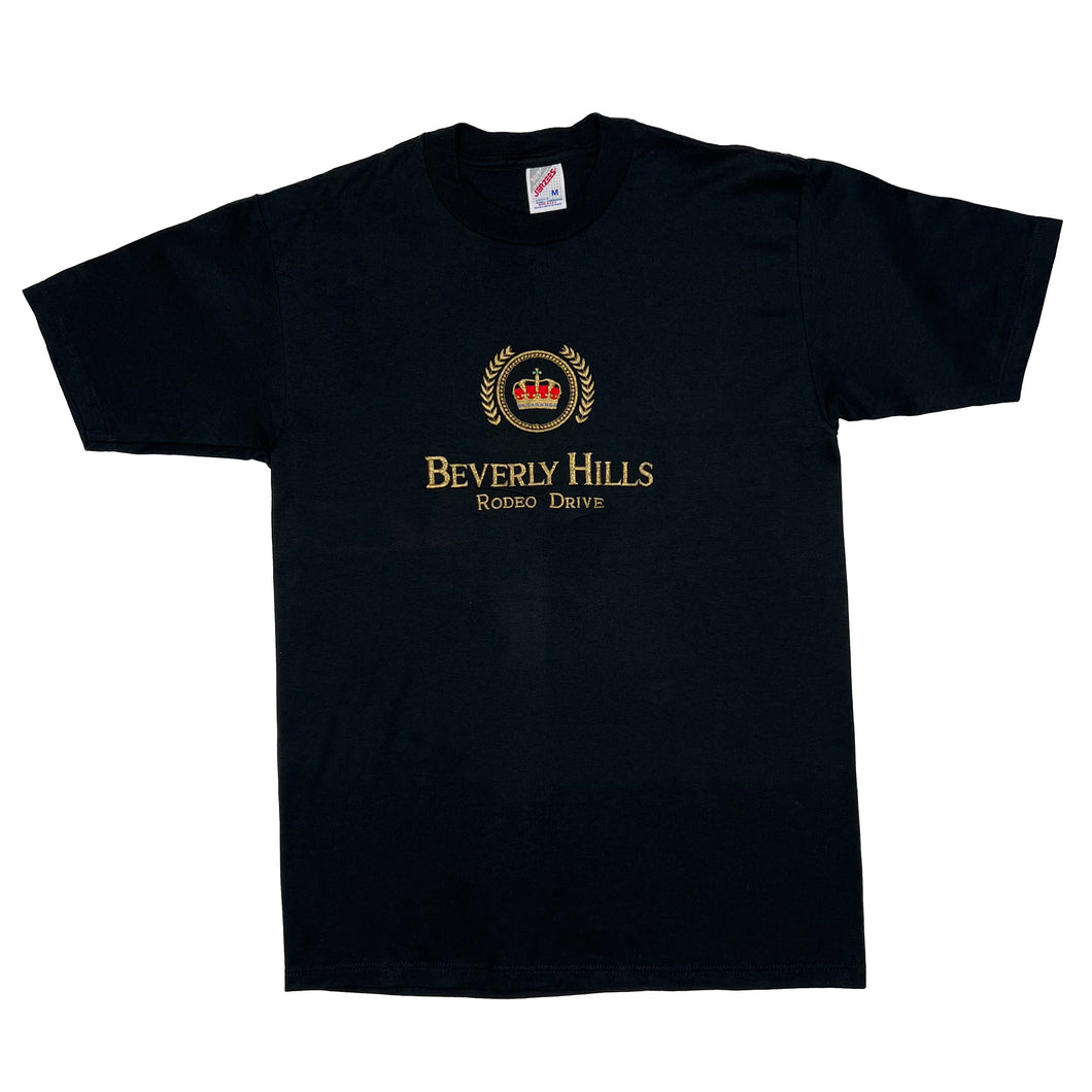 Jerzees BEVERLY HILLS “Rodeo Drive” Embroidered Souvenir Spellout Graphic T-Shirt