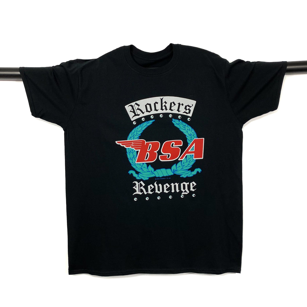 BSA (1995) “Rockers Revenge” Biker Gothic Spellout Graphic T-Shirt