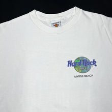 Load image into Gallery viewer, HARD ROCK CAFE “Myrtle Beach” Egyptian Hieroglyphics Souvenir Spellout Graphic T-Shirt
