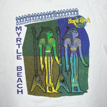 Load image into Gallery viewer, HARD ROCK CAFE “Myrtle Beach” Egyptian Hieroglyphics Souvenir Spellout Graphic T-Shirt
