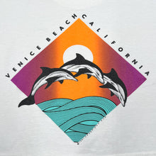 Load image into Gallery viewer, VENICE BEACH (1991) “California” Dolphin Souvenir Spellout Graphic Single Stitch Cropped T-Shir
