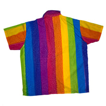 Load image into Gallery viewer, V.H.O Made In India Rainbow Multi Colour Vibrant Fresh Prince Polyester Open Collar Shirt
