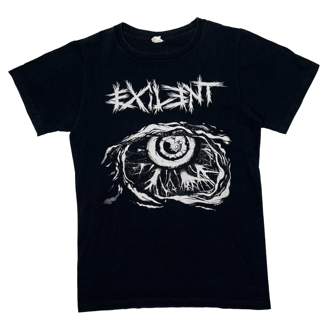 EXILENT “Born To Struggle” Graphic Spellout Crust Hardcore Punk Band T-Shirt