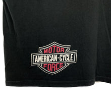 Load image into Gallery viewer, AMERICAN-CYCLE MOTOR FORCE “Heritage Softail” Biker Graphic Spellout T-Shirt
