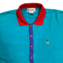 Load image into Gallery viewer, BLAST Colour Block 1/4 Button Mini Logo Sweatshirt
