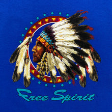 Load image into Gallery viewer, The Wildside FREE SPIRIT Native American Chieftain Spellout Graphic T-Shirt
