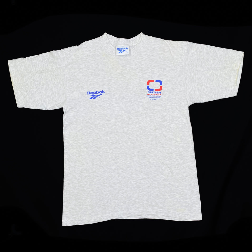 REEBOK “British Athletics World Championships 1997” Spellout Graphic T-Shirt