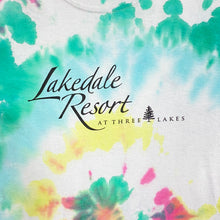 Load image into Gallery viewer, LAKEDALE RESORT &quot;At Three Lakes&quot; Souvenir Tie Dye T-Shirt
