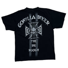 Load image into Gallery viewer, GORILLA BIKER “The Big Rough” Gothic Biker Spellout Graphic T-Shirt
