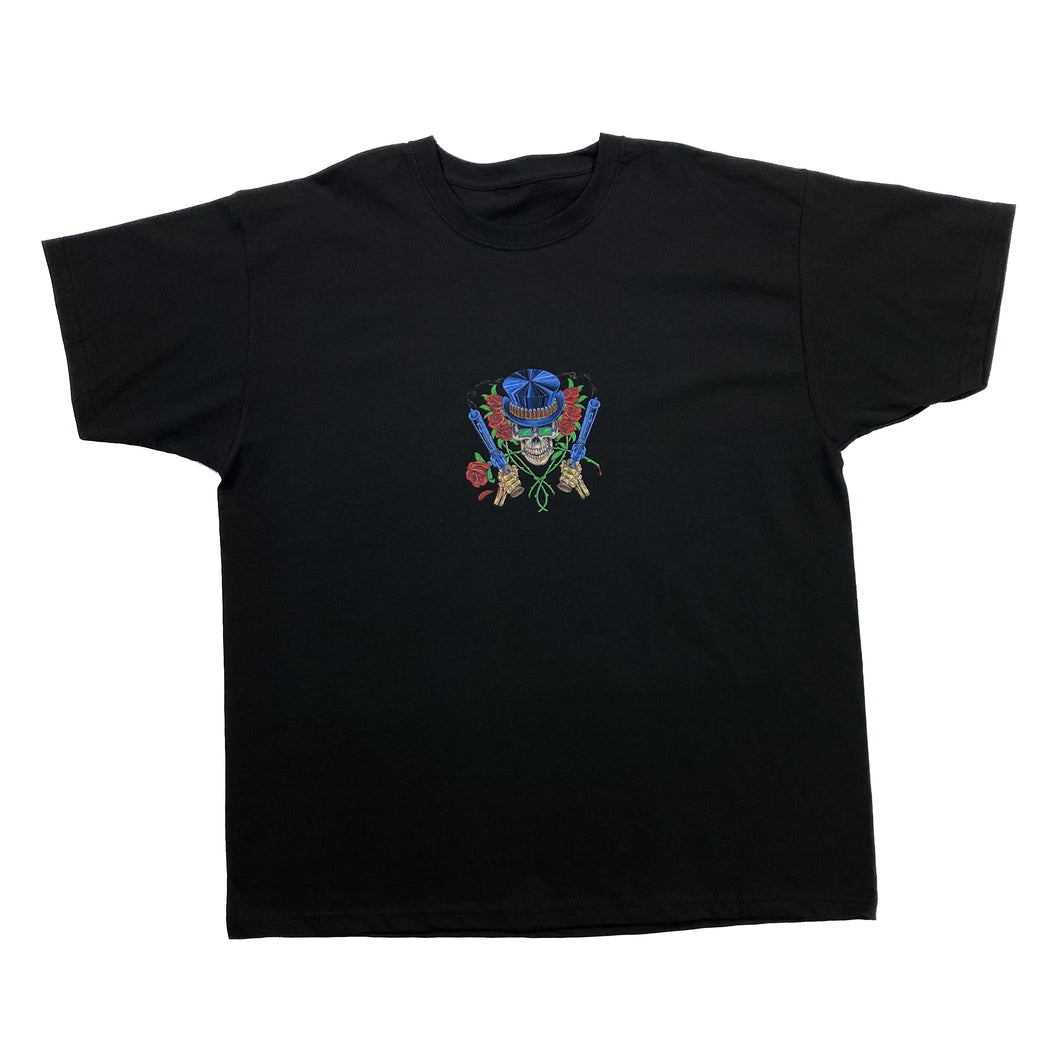 Gothic Roses Guns Skeleton Hard Rock Inspired Graphic T-Shirt