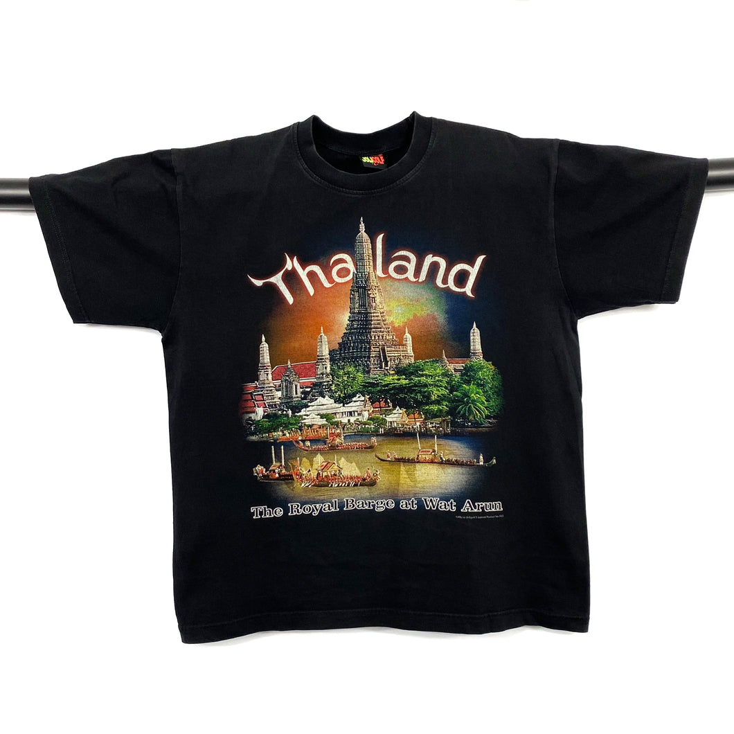 THAILAND “The Royal Barge At Wat Arun” Souvenir Spellout Graphic T-Shirt