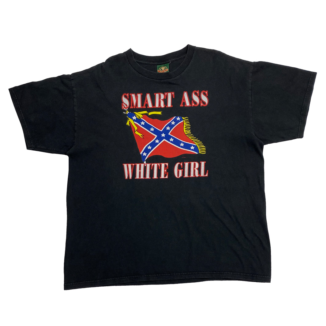Vintage SMART ASS WHITE GIRL Americana Graphic Spellout T-Shirt