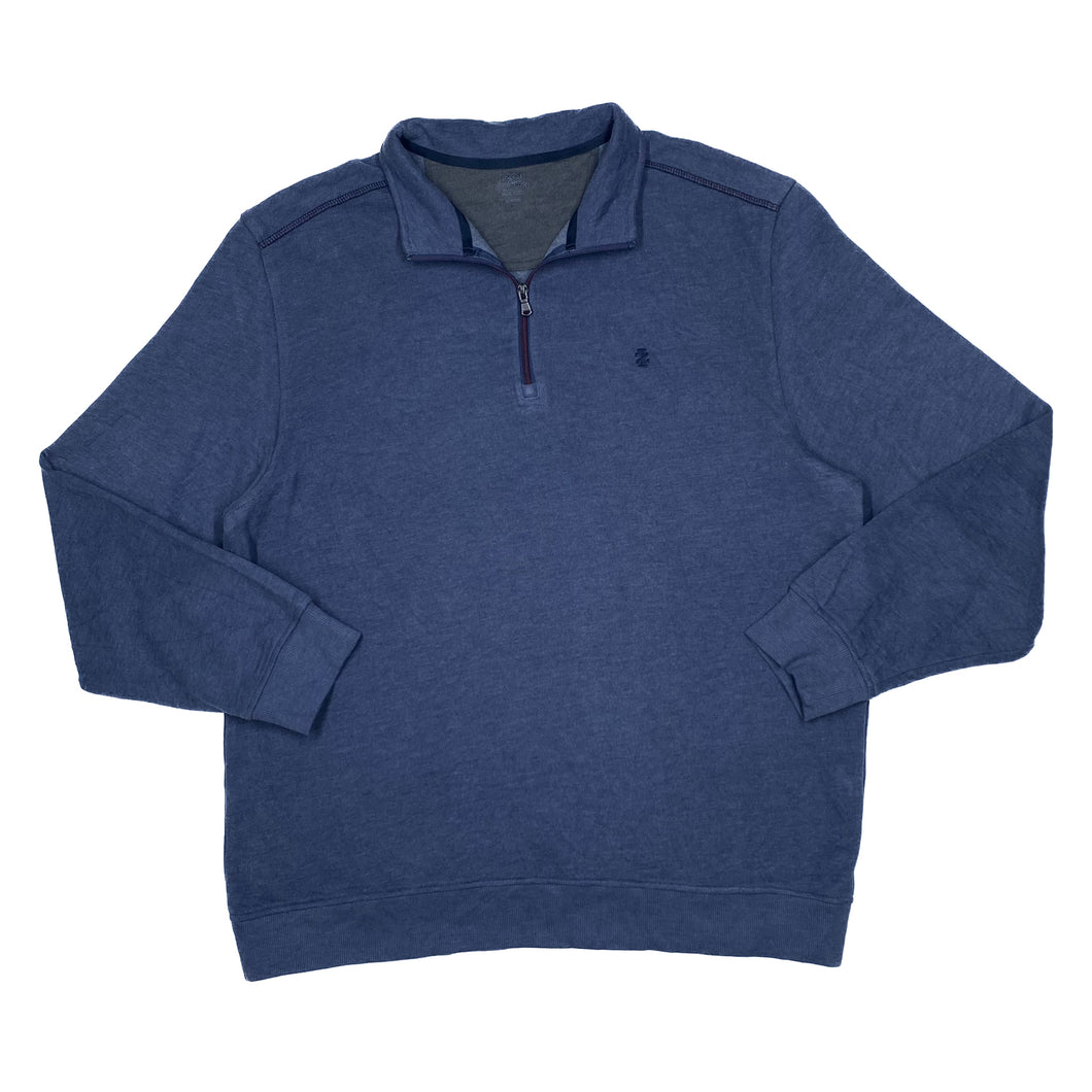 IZOD SALTWATER Classic Essential Embroidered Mini Logo 1/4 Zip Pullover Sweatshirt