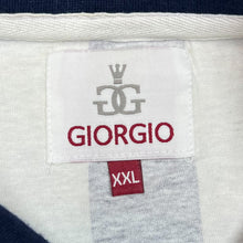 Load image into Gallery viewer, GIORGIO “Casual Jeans Wear Classic” Embroidered Colour Block Vertical Striped T-Shirt
