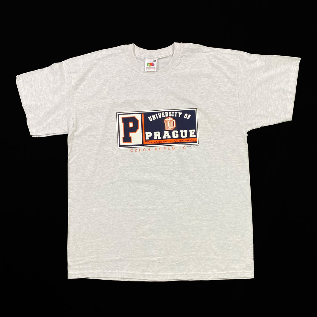 UNIVERSITY OF PRAGUE “Czech Republic” Souvenir Spellout Graphic T-Shirt