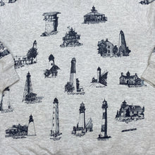 Load image into Gallery viewer, Jerzees MICHIGAN RAG CO Lighthouse All-Over Print Souvenir Graphic Sweatshirt
