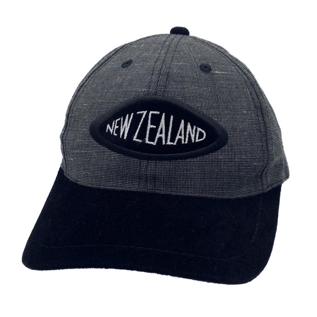 NEW ZEALAND Embroidered Souvenir Spellout Velvet Peak Baseball Cap