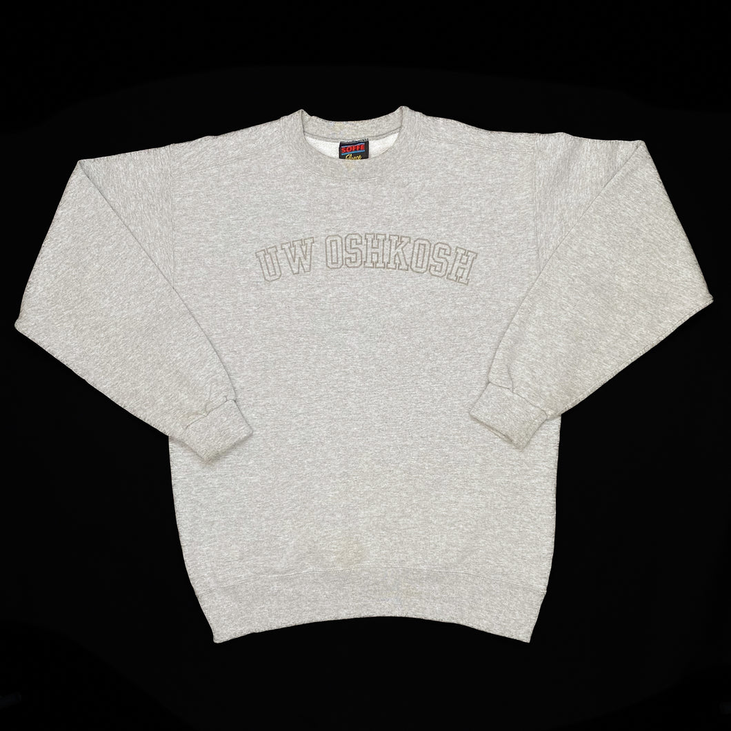 Soffe UW OSHKOSH College University Spellout Graphic Crewneck Sweatshirt