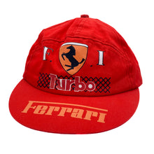 Load image into Gallery viewer, FERRARI “Turbo” Motorsports Logo Spellout Graphic Baseball Cap
