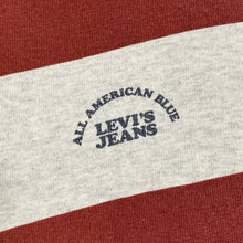 Load image into Gallery viewer, LEVI&#39;S JEANS &quot;All American Blue&quot; Colour Block Striped Collared 1/4 Zip Sweatshirt

