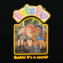 Load image into Gallery viewer, TOTS TV (1997) “Sssshh! Its A Secret” Kids TV Show Spellout Graphic T-Shirt
