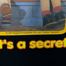 Load image into Gallery viewer, TOTS TV (1997) “Sssshh! Its A Secret” Kids TV Show Spellout Graphic T-Shirt
