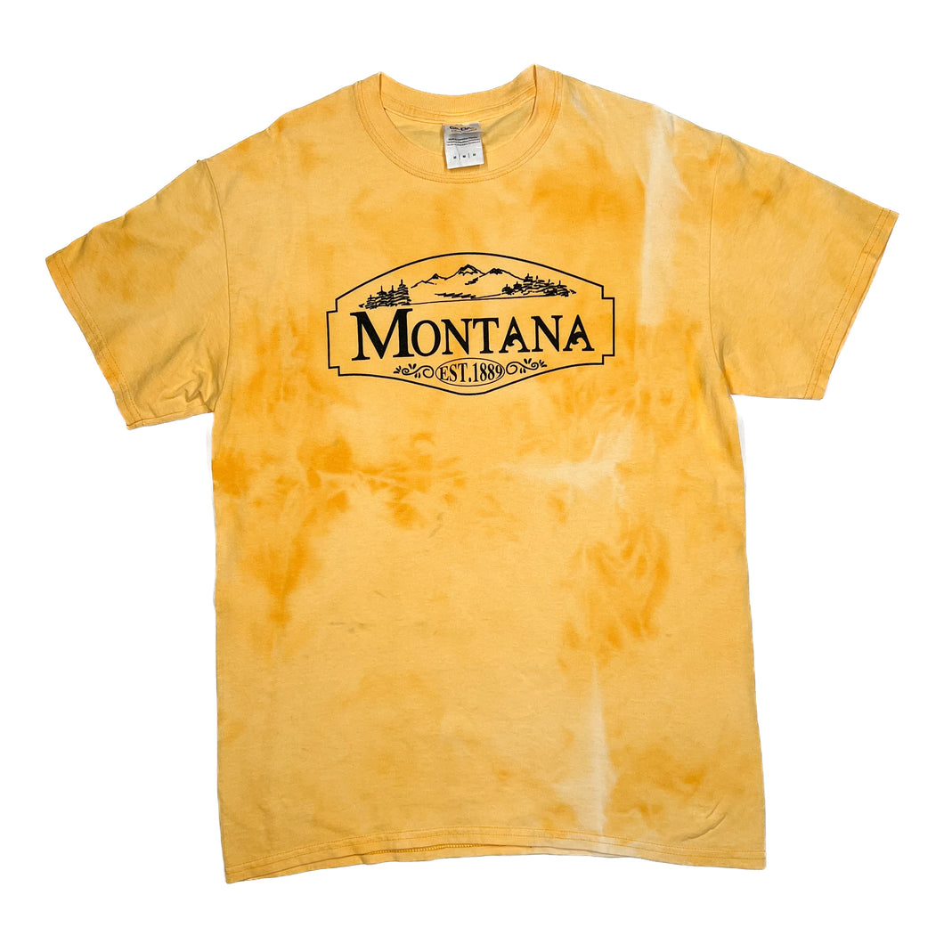MONTANA Graphic Souvenir Spellout Tie Dye T-Shirt