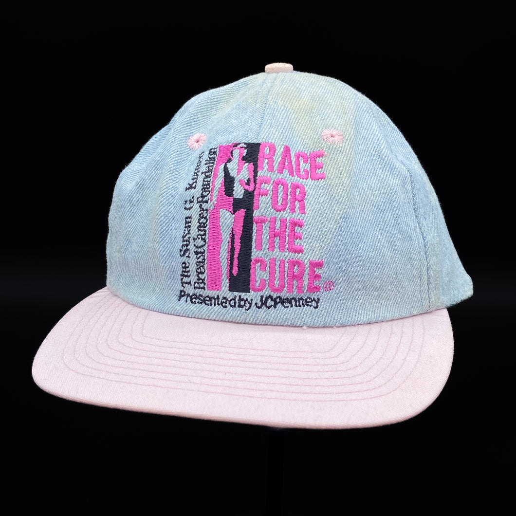 RACE FOR THE CURE “Presented By JC PENNEY” Embroidered Souvenir Denim Baseball Cap