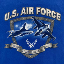 Load image into Gallery viewer, U.S. AIR FORCE “Aim High” Military Fighter Jet Spellout Graphic T-Shirt

