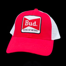 Load image into Gallery viewer, BUDWEISER Embroidered Patch Logo Spellout Drinks Beer Mesh Trucker Cap

