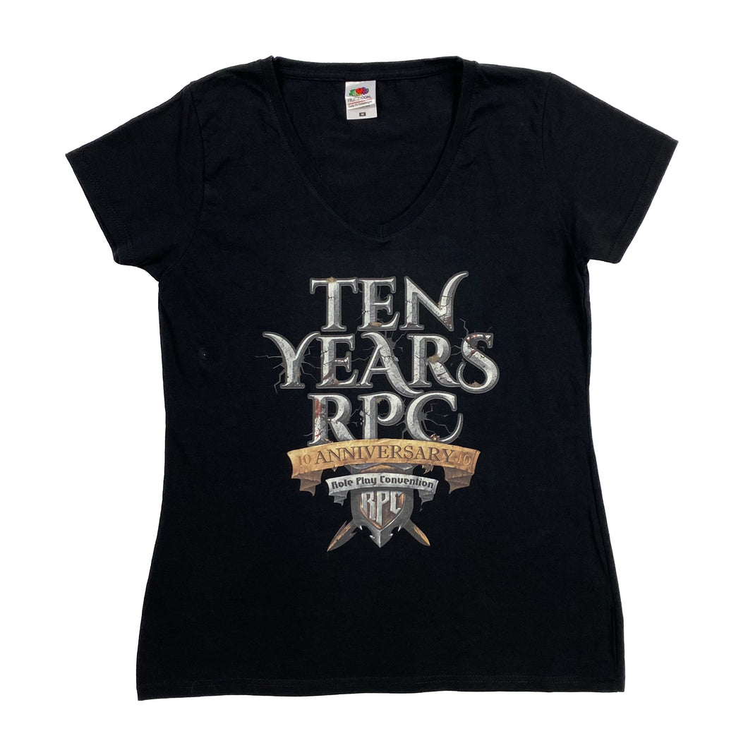 ROLE PLAY CONVENTION “Ten Years RPC” Gaming Souvenir Spellout Graphic T-Shirt