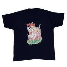Load image into Gallery viewer, FEELIN’ HORNY Novelty Rhino Cartoon Spellout Graphic T-Shirt
