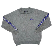 Load image into Gallery viewer, ASICS Classic Mini Logo Tape Sleeve 1/4 Zip Pullover Sweatshirt
