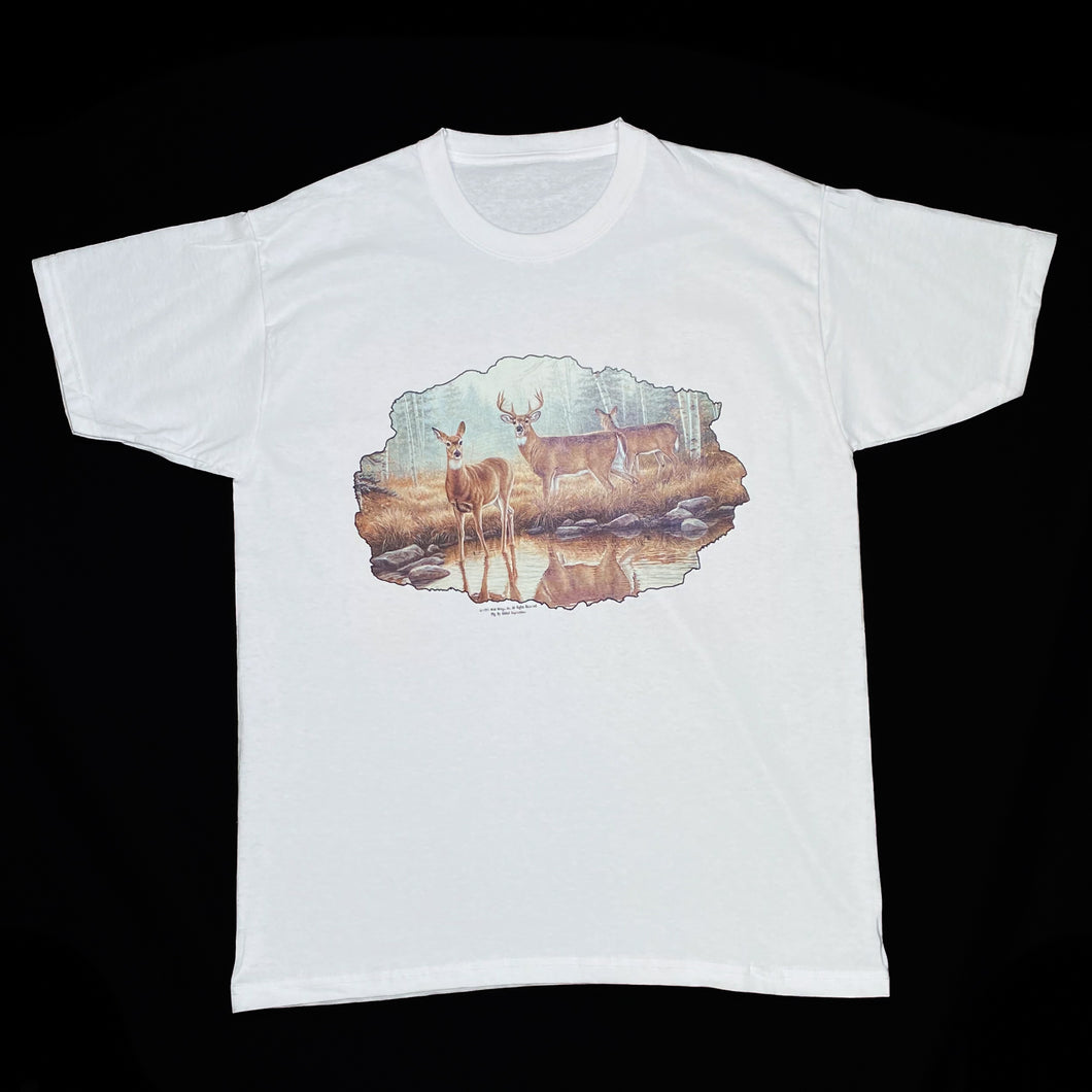 WILD WINGS (1997) Deer Animal Nature Wildlife Forest Graphic T-Shirt