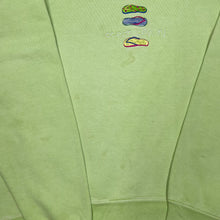 Load image into Gallery viewer, OCEAN CITY, NJ Embroidered Souvenir Flip Flop Sandal Spellout Crewneck Sweatshirt
