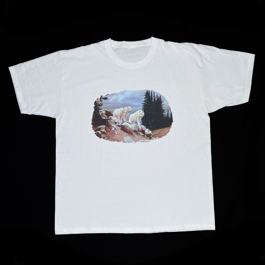 WILD WINGS (1998) Wolf Animal Forest Wildlife Graphic T-Shirt