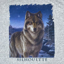 Load image into Gallery viewer, Screen Stars SILHOUETTE Wolf Animal Wildlife Spellout Graphic Single Stitch T-Shirt
