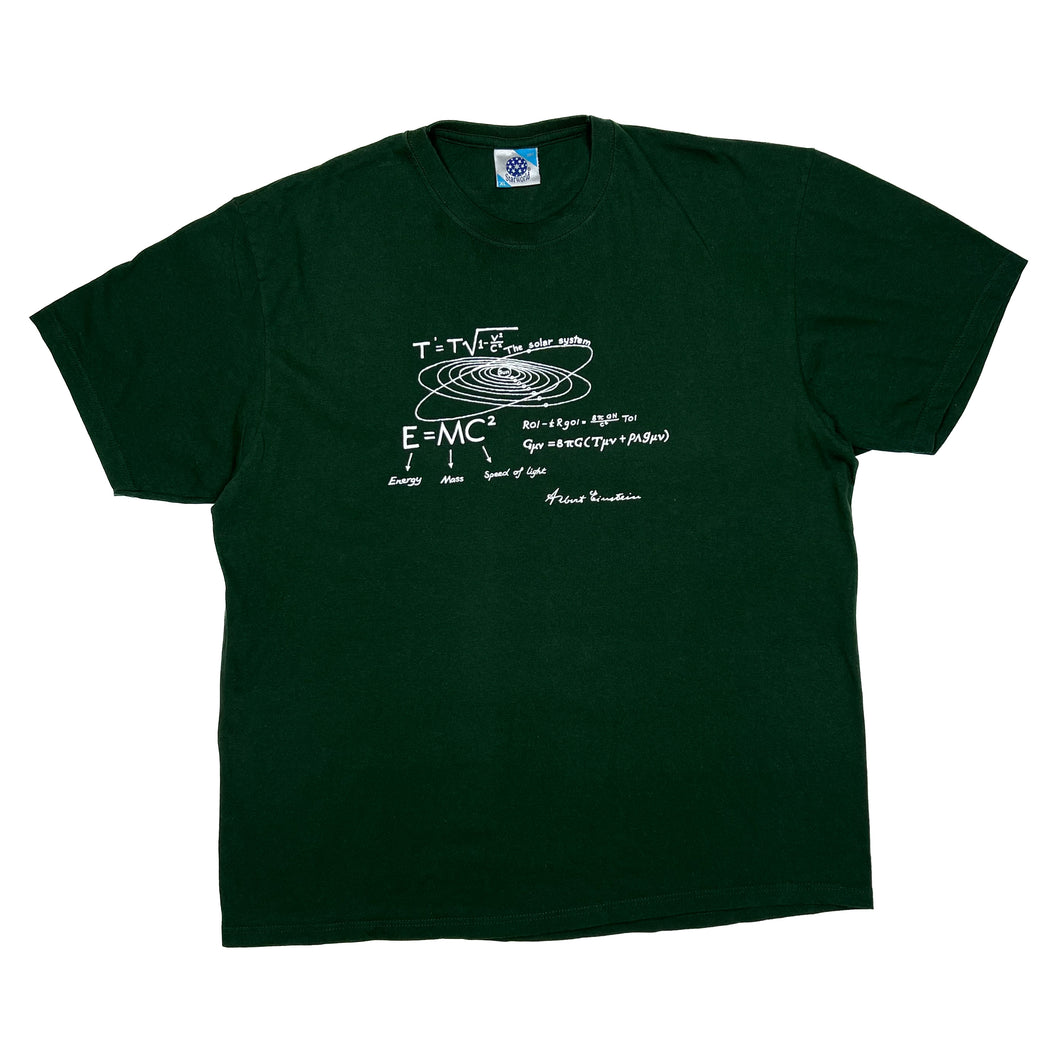 Starworld E=MC2 Albert Einstein Science Souvenir Spellout Graphic T-Shirt