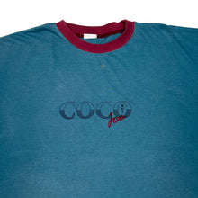Load image into Gallery viewer, COCONUT JOE Embroidered Spellout Colour Block T-Shirt
