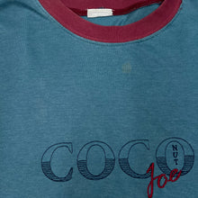 Load image into Gallery viewer, COCONUT JOE Embroidered Spellout Colour Block T-Shirt
