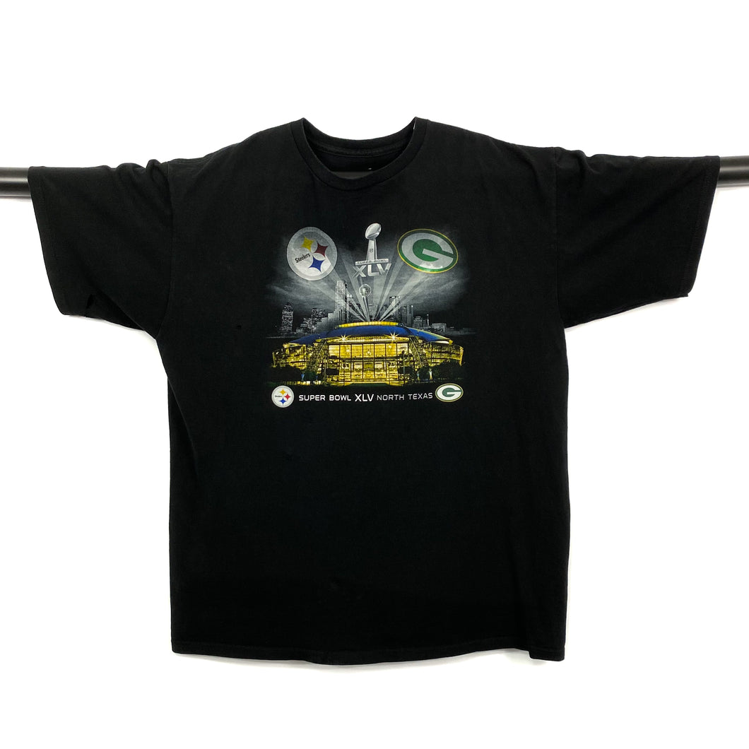NFL (2010) SUPER BOWL XLV Packers Steelers Football Graphic T-Shirt