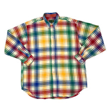Load image into Gallery viewer, Vintage 90’s BOSTON JEANS Made In England Multi Colour Plaid Check Button-Up Flannel Shirt
