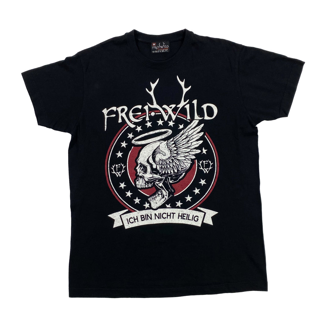 FREI WILD “Ich Bin Nicht Heilig” Graphic Spellout German Hard Rock Band T-Shirt