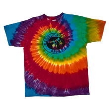 Load image into Gallery viewer, Anvil COOL AS A MOOSE “Maine” Souvenir Cartoon Graphic Rainbow Tie Dye T-Shirt
