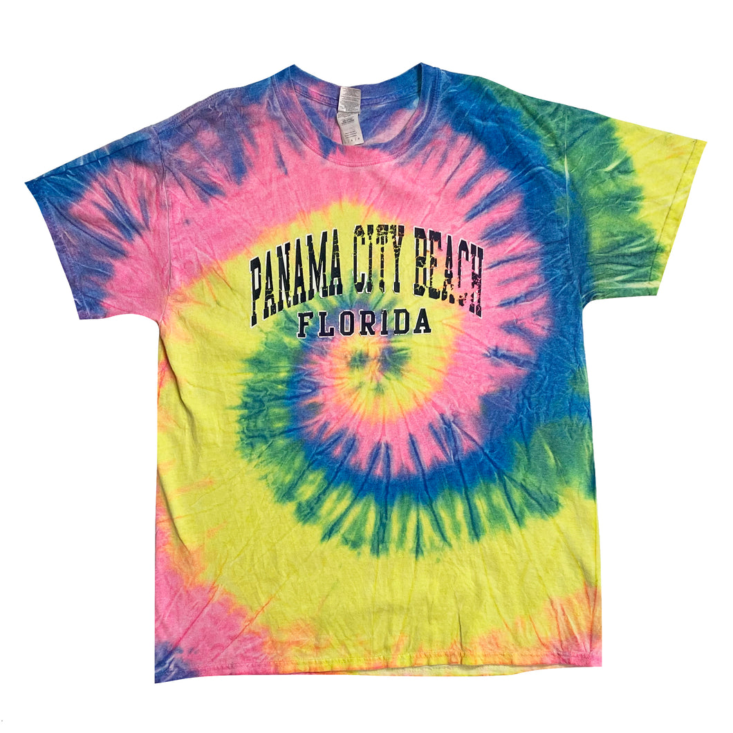 PANAMA CITY BEACH Florida Souvenir Spellout Tie Dye T-Shirt